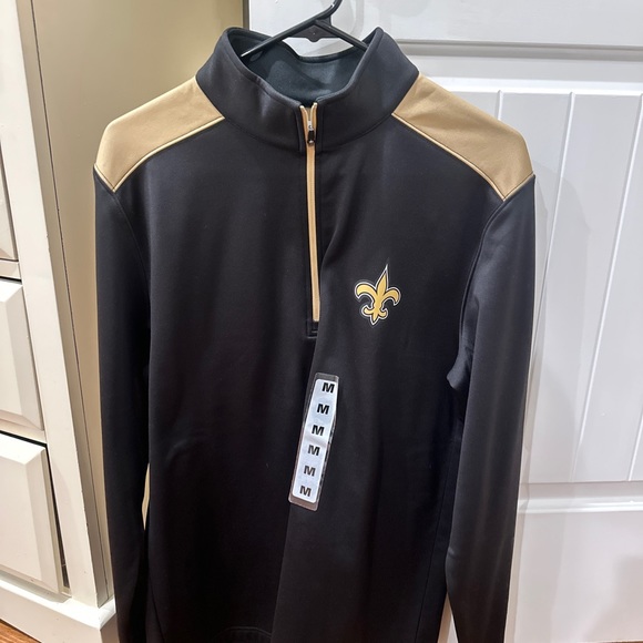 Never Worn Mens Medium Saints 1/4 zip pullover - Picture 3 of 4
